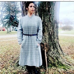 Vintage wool cape, overcoat, dress